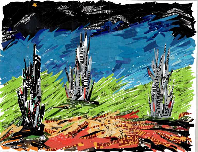 Sam Ben-Meir - Landscape in Blue and Green